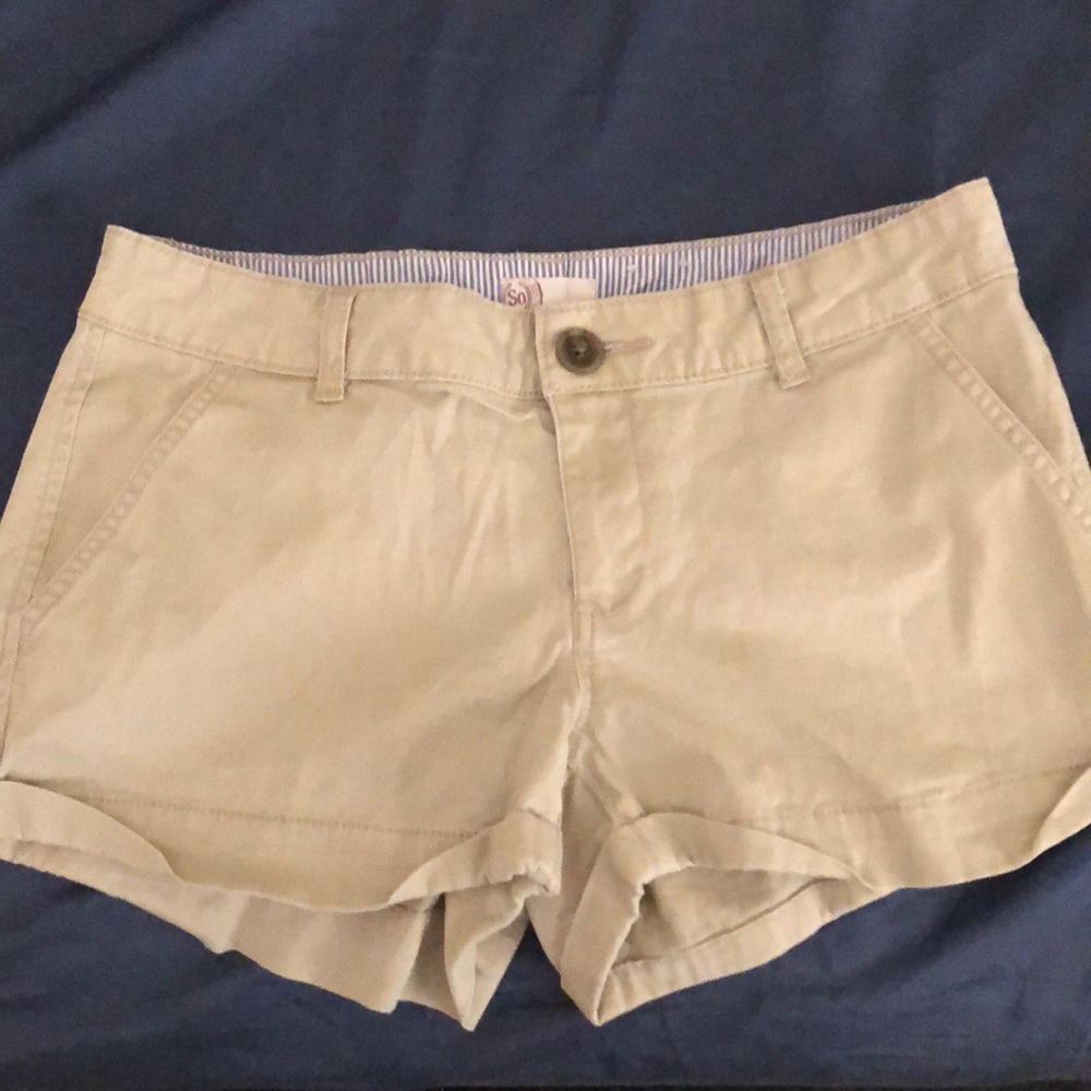 Tan shorts (kind of short!)